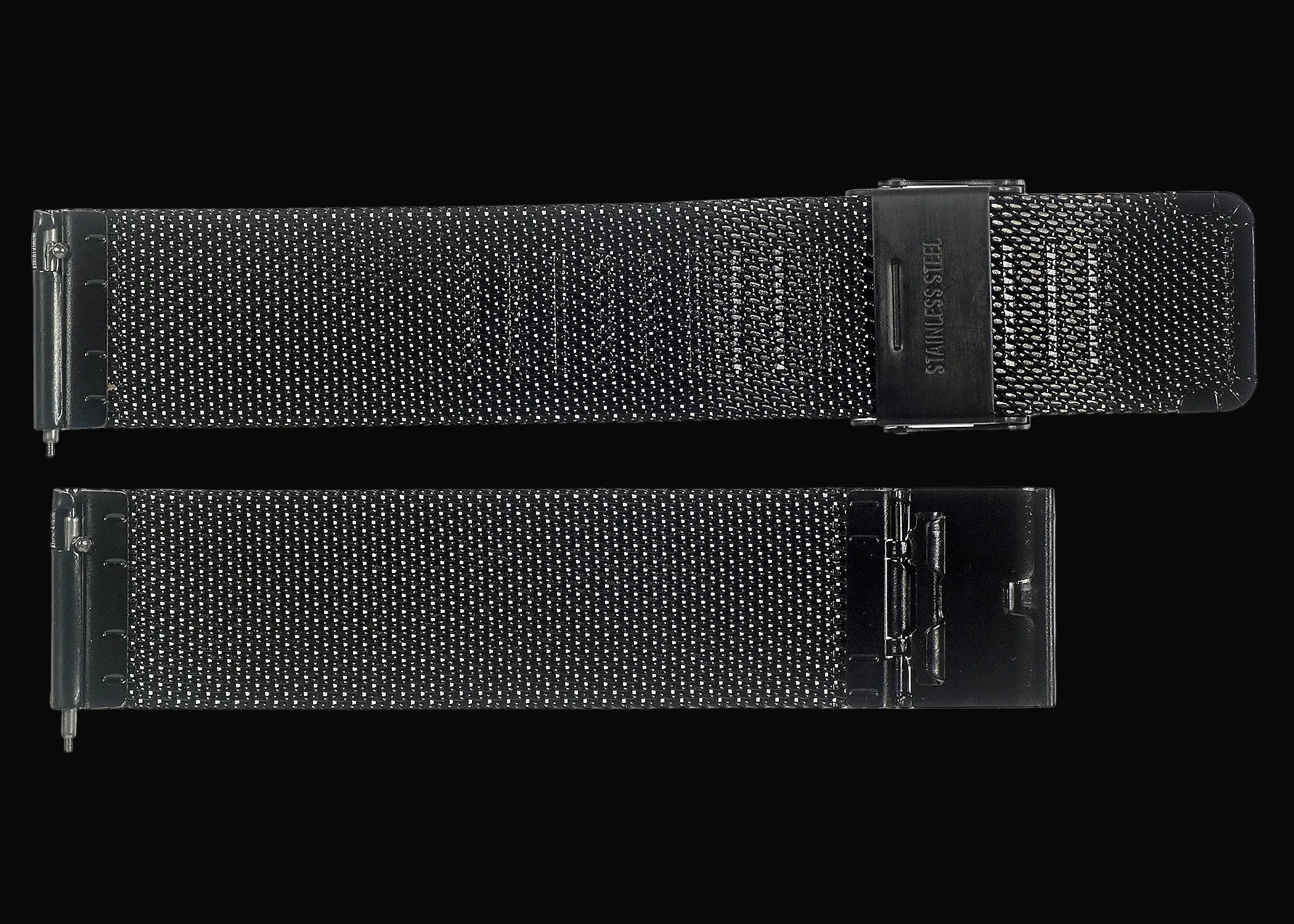 Classic 22mm Milanese Watch Bracelet in Black PVD Stainless Steel