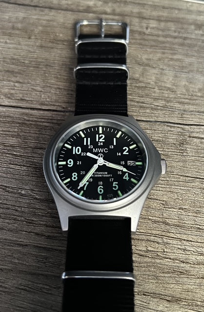 Titanium G10 Military Watch with 300m Water Resistance, Sapphire Crystal, 10 Year Battery Life and GTLS Tritium Illumination