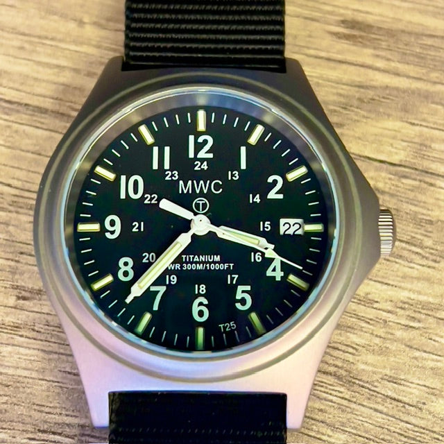 Titanium G10 Military Watch with 300m Water Resistance, Sapphire Crystal, 10 Year Battery Life and GTLS Tritium Illumination