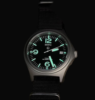 MWC Combat Elite Titanium Military Watch, 300m Water Resistant, 10 Year Battery Life, Luminova and Sapphire Crystal