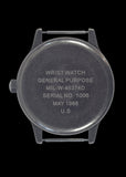 MWC Classic 44mm XL Retro Design Military Watch with U.S Pattern 12/24 Hour Dial