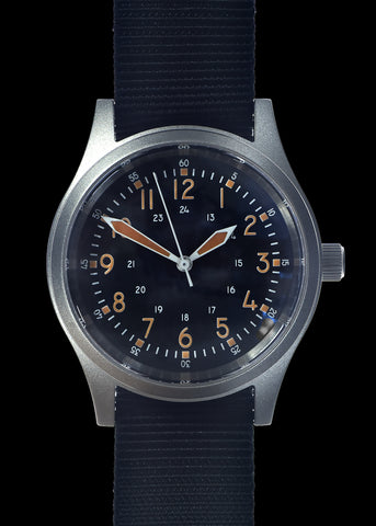MWC Classic 40mm Stainless Steel Aviator Watch with 24 Jewel Automatic Movement and 100m Water Resistance