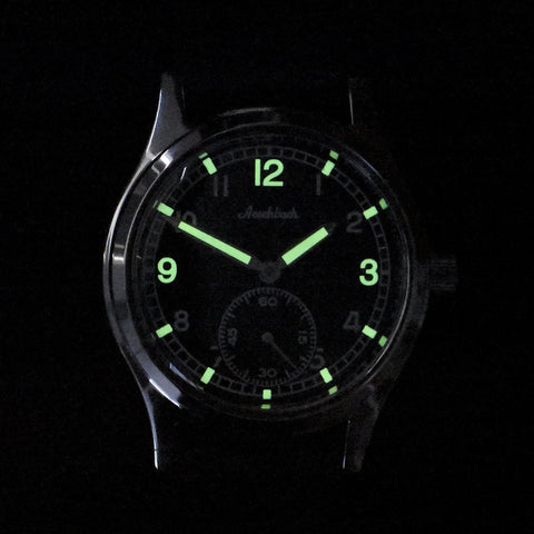 Aeschbach WW2 Pattern Germany Luftwaffe / Reichsluftfahrtministerium (RLM) Pilots Watch with Sapphire Box Crystal and 21 Jewel Automatic Mechanical Movement