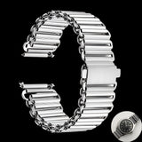 20mm Retro 1940/50s "Bonklip" Style Stainless Steel Bracelet - Ideal for Antique or Retro Style Watches