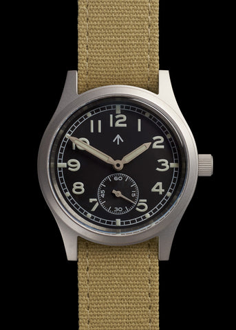 MWC 1940s/1950s "Dirty Dozen" Pattern General Service Watch with a 31 Jewel Swiss Sellita SW260 Automatic Movement and a Domed Vintage Box Sapphire Crystal
