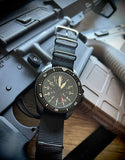 MWC Automatic Black PVD Military Divers Watch  - Tritium / GTLS Illumination, Ceramic Bezel and Sapphire Crystal