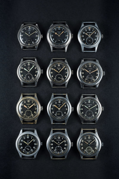 MWC 1940s/1950s "Dirty Dozen" Pattern General Service Watch with Box Sapphire Crystal and Automatic Self Winding Mechanical Movement