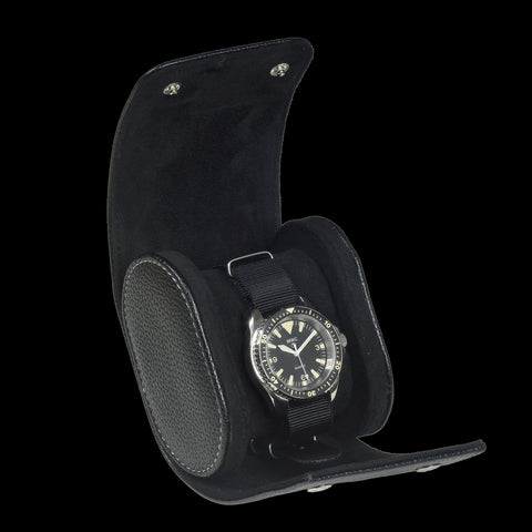 MWC Protective Travel Watch Box with Black Plate for Customization/Engraving