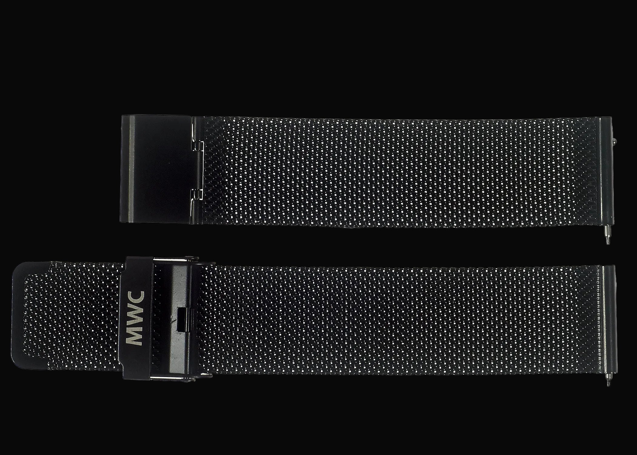 Classic 24mm Milanese Watch Bracelet in Black PVD Stainless Steel