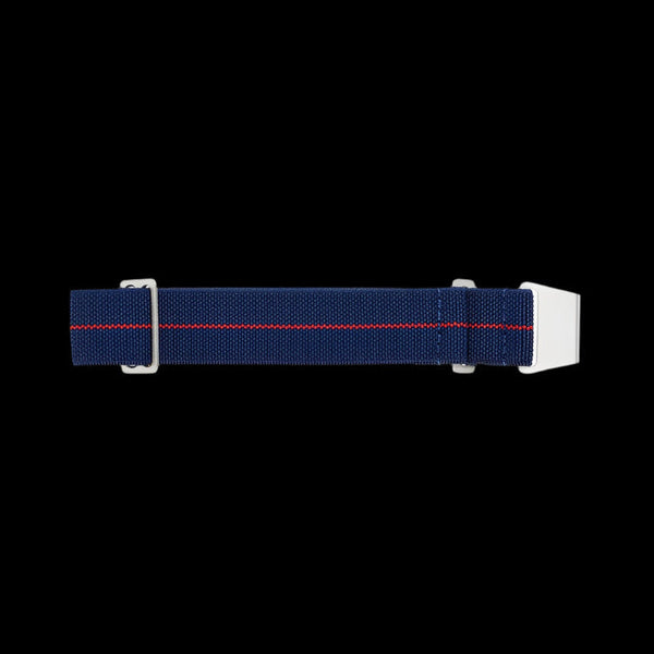 20mm Elasticated French Navy and Special Forces Strap in Navy with a Red Stripe