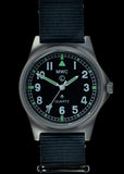 MWC G10LM Stainless Steel Military Watch – Black NATO Strap (Contract Model with Broad Arrow / Pheon) – Non-Date Window Version