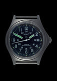 MWC Titanium General Service Watch, 300m Water Resistant, 10 Year Battery Life, Luminova, Sapphire Crystal and 12/24 Dial Format (Date Version)