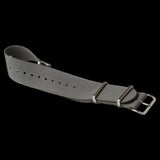 Single Pass 22mm Admiralty Grey NATO Military Watch Strap in Ballistic Nylon with Stainless Steel Fasteners