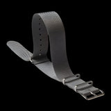 Single Pass 22mm Admiralty Grey NATO Military Watch Strap in Ballistic Nylon with Stainless Steel Fasteners