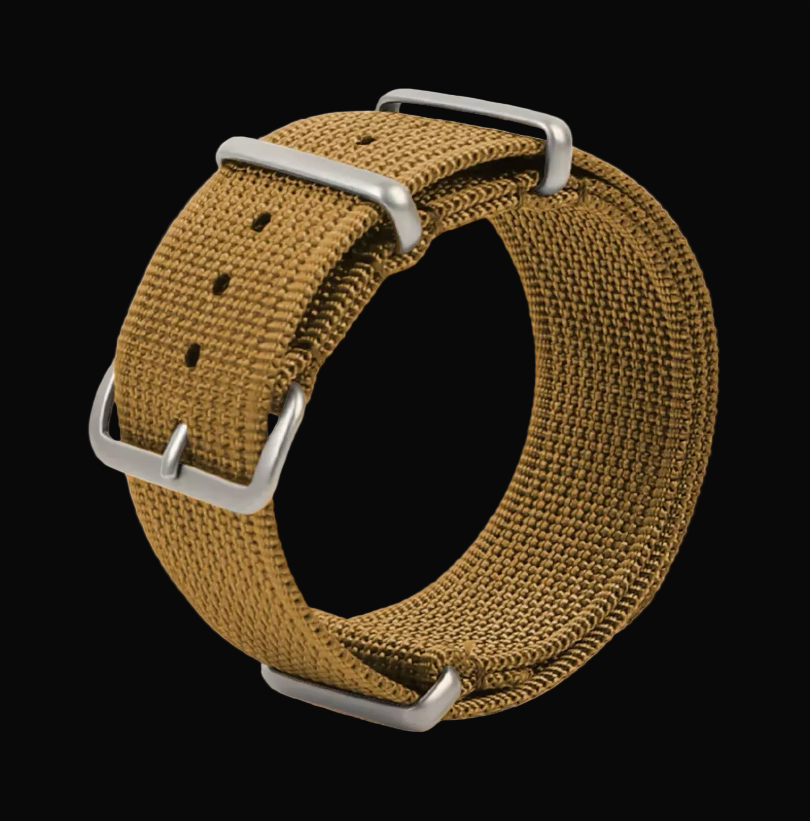 20mm Ribbed Desert NATO Military Watch Strap