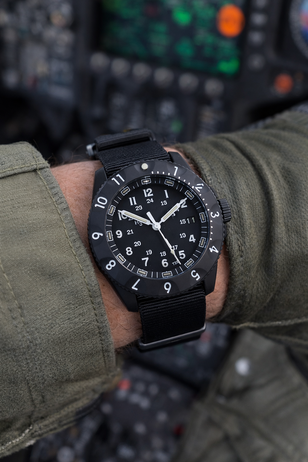 MWC P656 300m Water Resistant  PVD Tactical Series Watch with GTLS Tritium, Sapphire Crystal and a 24 Jewel Automatic Movement