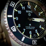 MWC 24 Jewel 300m Automatic Military Divers Watch with Tritium GTLS Illumination and Sapphire Crystal and Ceramic Bezel