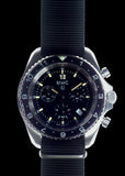 MWC NATO Pattern Stainless Steel Military Pilots Chronograph with Sapphire Crystal and Swiss Ronda Movement- 12 Hour GMT Bezel