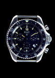 MWC NATO Pattern Stainless Steel Military Pilots Chronograph with Sapphire Crystal and Swiss Ronda Movement- 12 Hour GMT Bezel