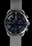 MWC NATO Pattern Stainless Steel Military Pilots Chronograph with Sapphire Crystal and Swiss Ronda Movement- 12 Hour GMT Bezel