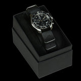 MWC NATO Pattern Stainless Steel Military Pilots Chronograph with Sapphire Crystal and Swiss Ronda Movement- 12 Hour GMT Bezel