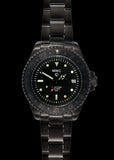 MWC GMT (Dual Time Zone) 300m / 1000ft Water Resistant PVD Steel Military Watch on Matching Steel Bracelet