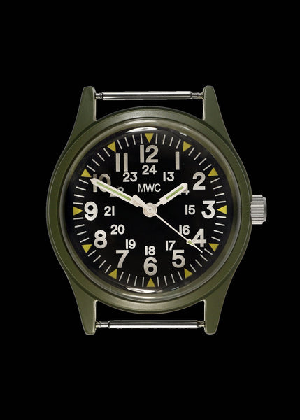 MWC Classic 1960s/70s Pattern Olive Drab Vietnam Watch on Khaki Strap