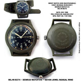 Classic 1960s/70s US Pattern Olive Drab Vietnam Watch on Olive Green Military Strap